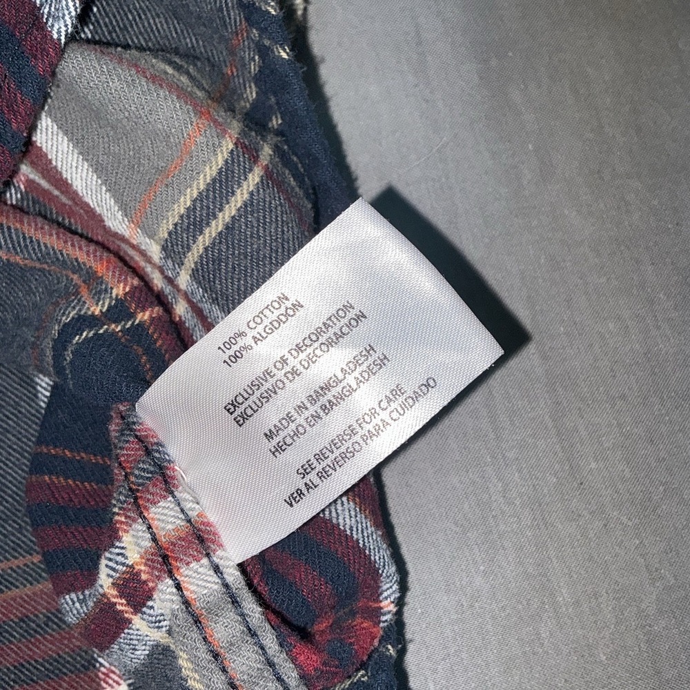 Woolrich Shirt Mens 3XLT Gray Red Heathered Tall Plaid Flannel Lumberjack Cabin - Picture 5 of 7
